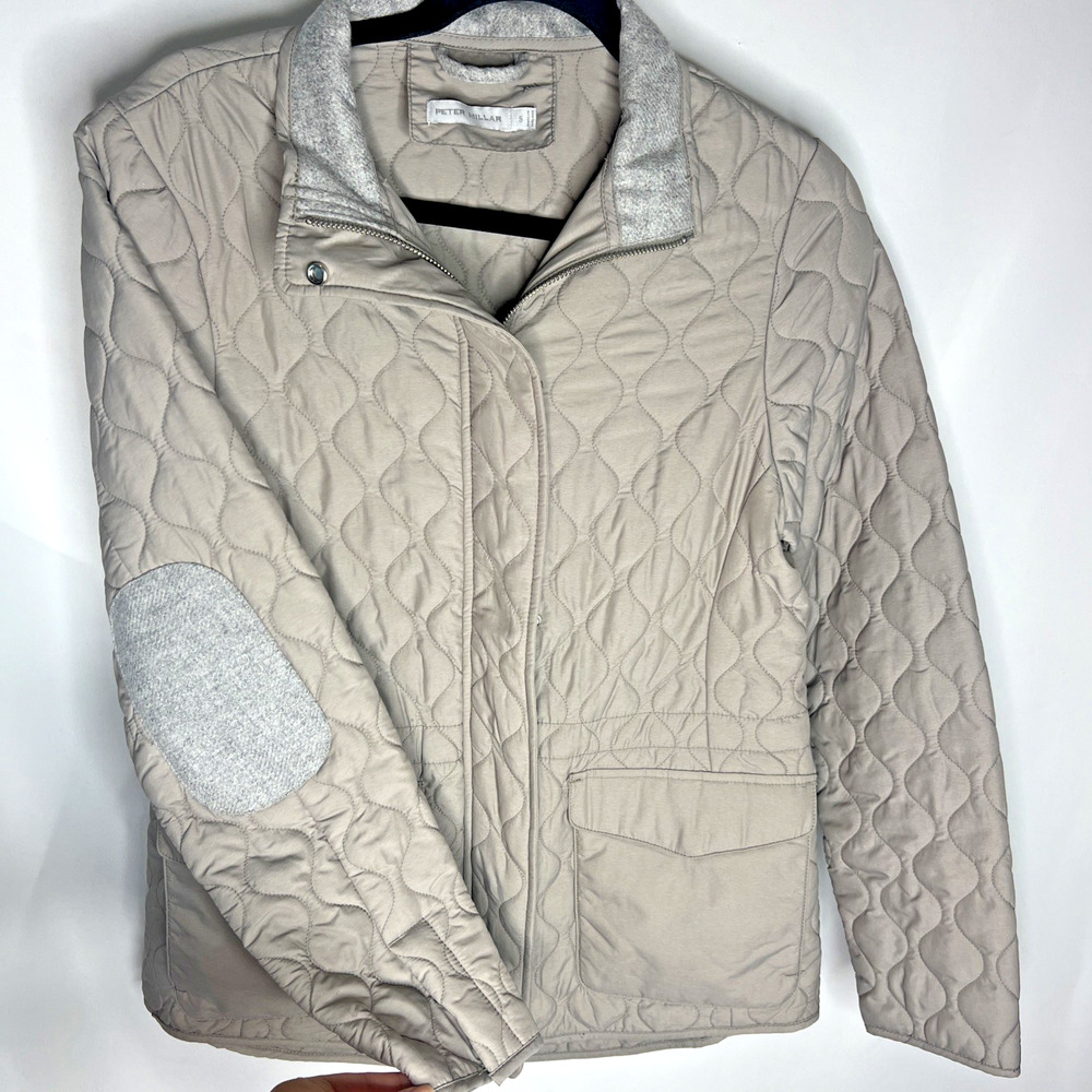 Peter Millar Women’s Sz Small Driftwood Blakely Quilted Travel Jacket Casual